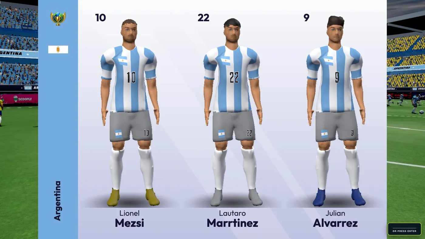 International Cup gameplay screen