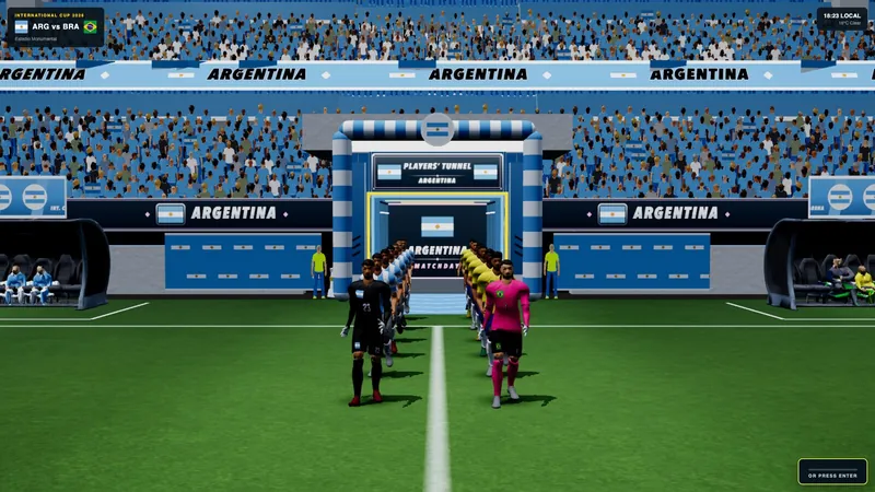 International Cup gameplay screen
