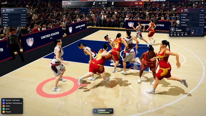 World Championship Basketball gameplay