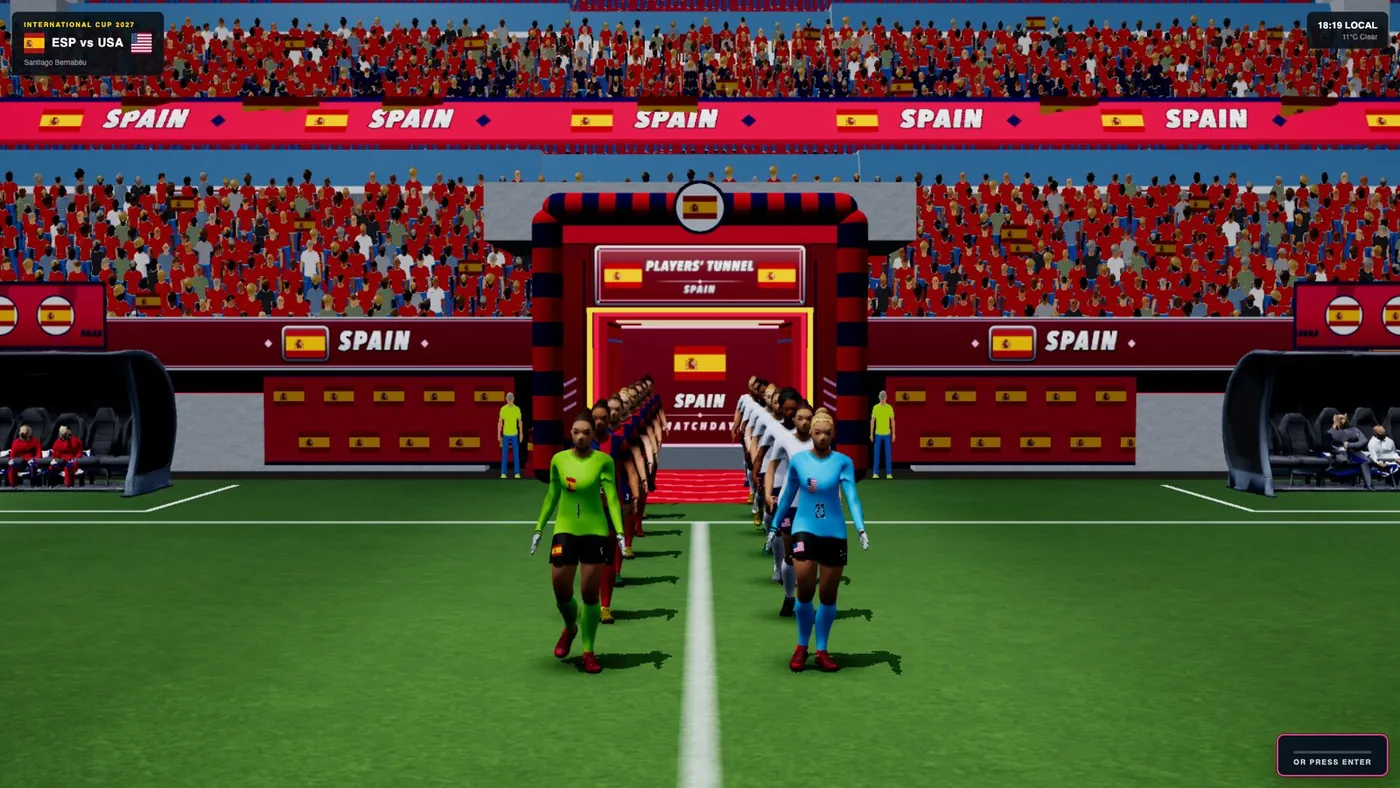 Women's International Cup preview screen